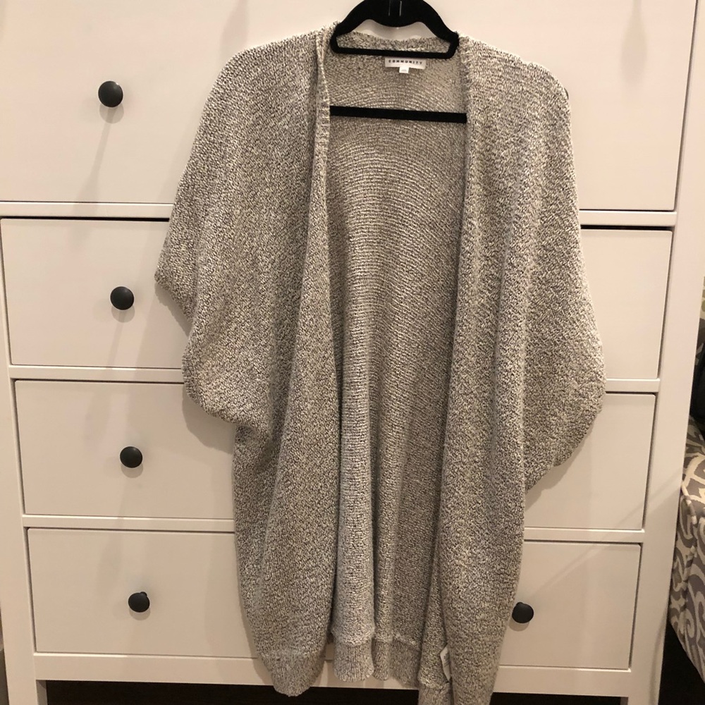 Aritzia Community Short Sleeve Cape Sweater